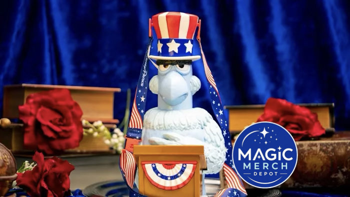 In Hand Disney Patriotic Sam Eagle Popcorn Bucket The Muppets BUBBLE WRAPPED