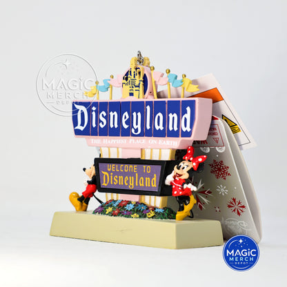 🏰 New Disneyland Resort Mickey & Minnie Light Up Entrance Marquee Ornament