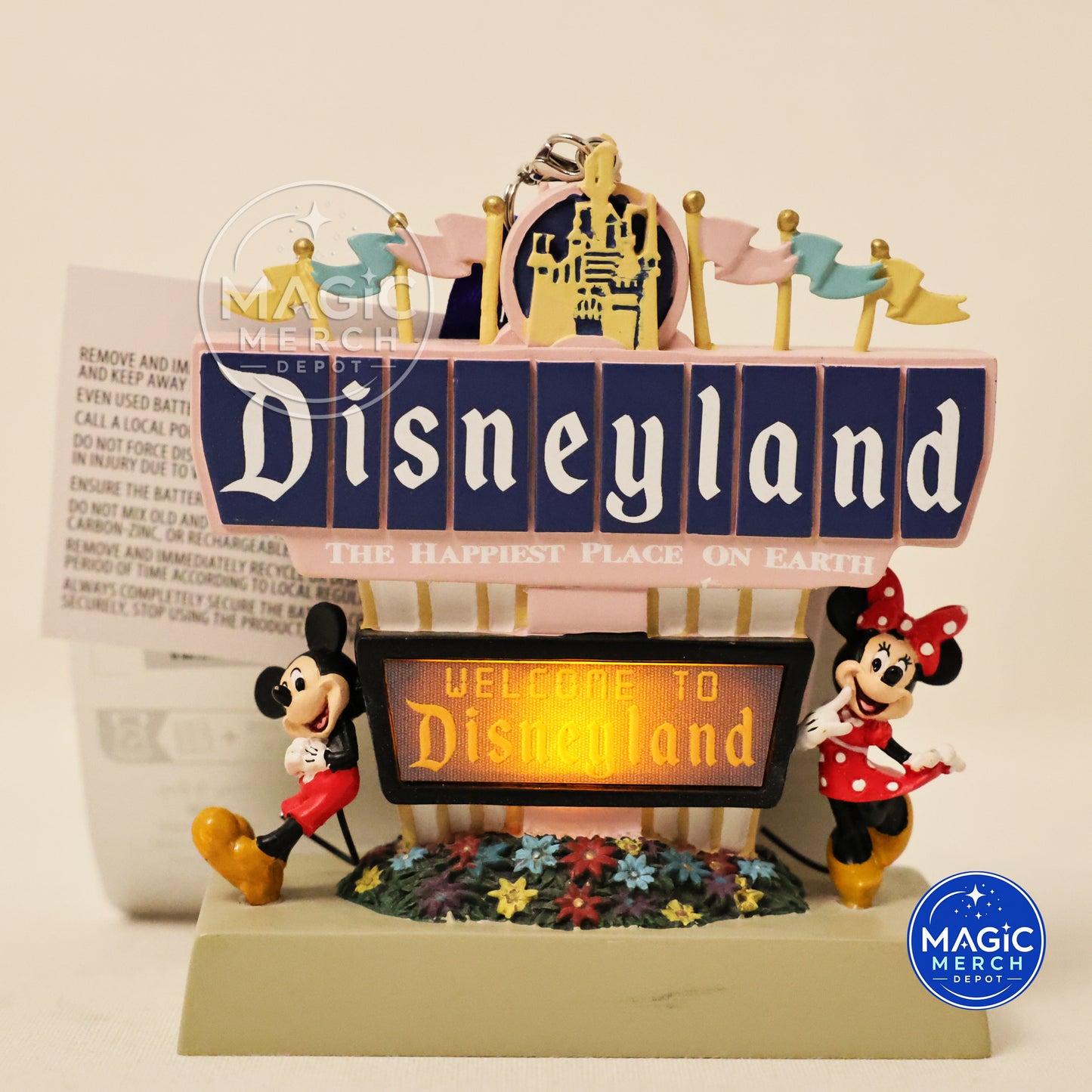 🏰 New Disneyland Resort Mickey & Minnie Light Up Entrance Marquee Ornament