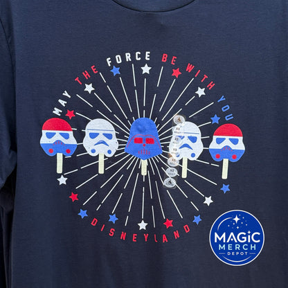 2026 Disney Parks Disneyland Star Wars Blue Americana Popsicle T-Shirt