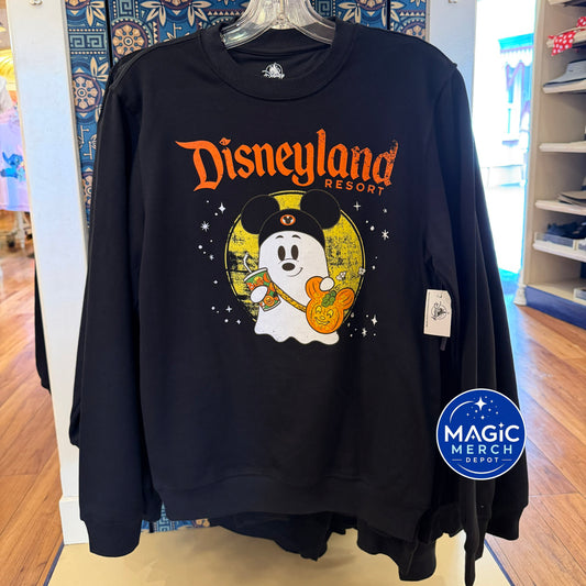2026 Disney Parks Disneyland Halloween Mickey Ghost Long Sleeve *All Sizes NWT!