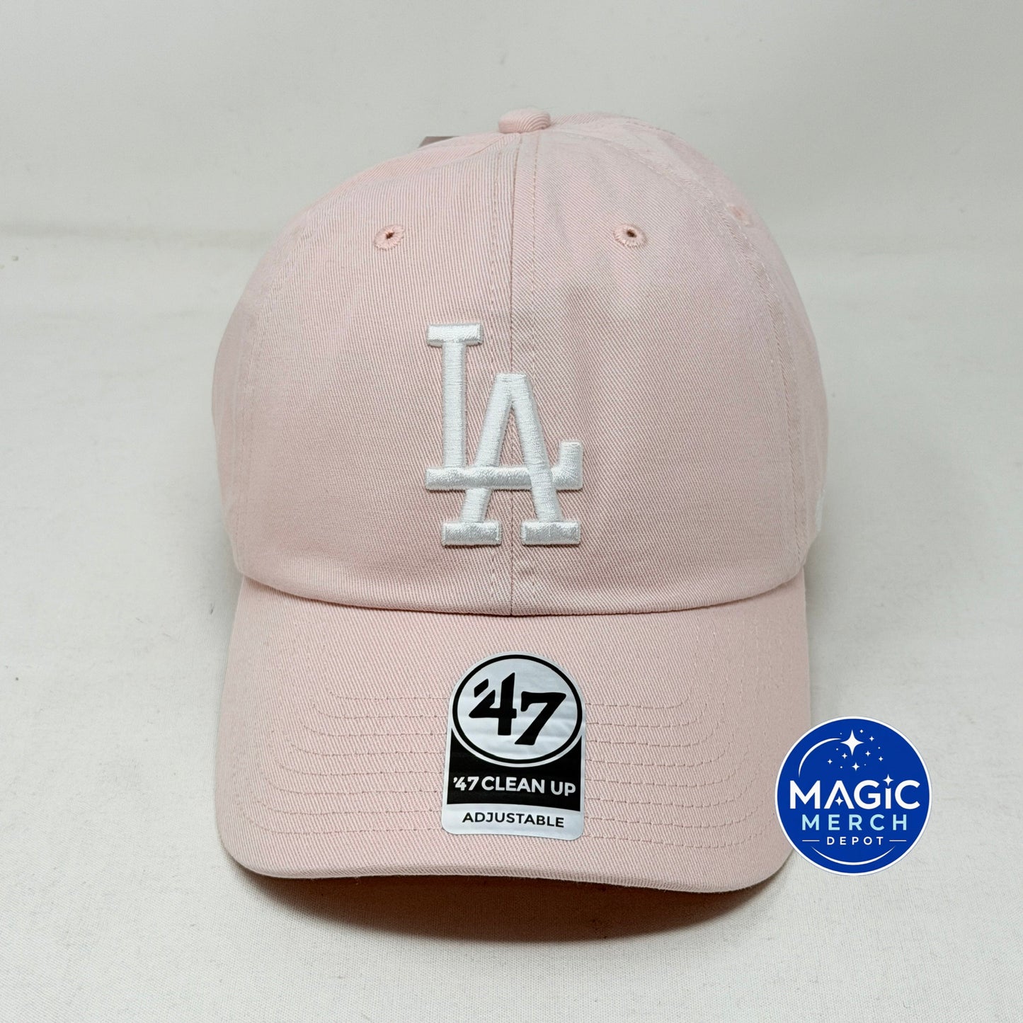 Los Angeles Dodgers '47 Brand Clean Up Adjustable Hat Classic Cap Hat Dusty Pink