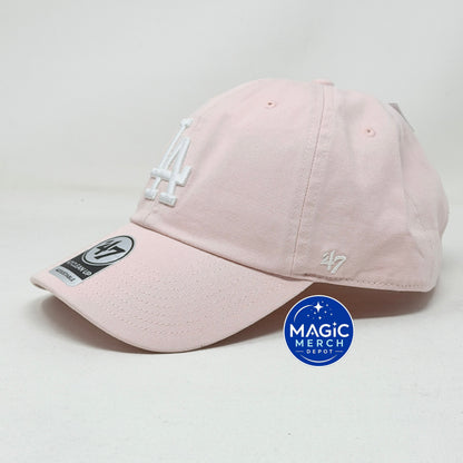 Los Angeles Dodgers '47 Brand Clean Up Adjustable Hat Classic Cap Hat Dusty Pink