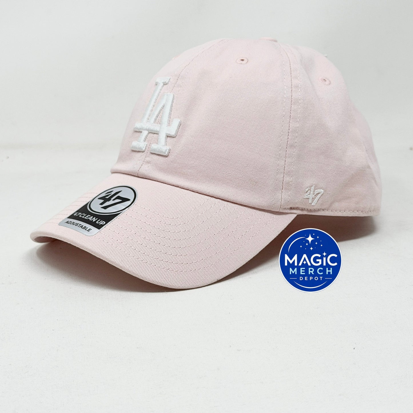Los Angeles Dodgers '47 Brand Clean Up Adjustable Hat Classic Cap Hat Dusty Pink