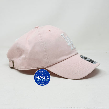 Los Angeles Dodgers '47 Brand Clean Up Adjustable Hat Classic Cap Hat Dusty Pink