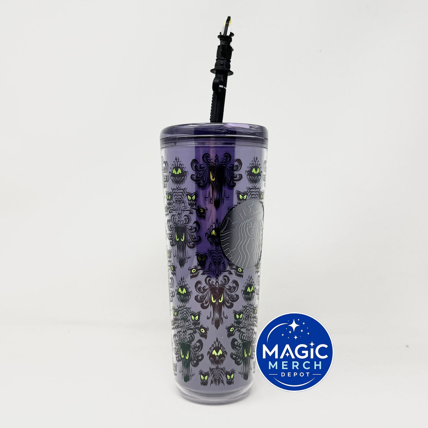 Disney Parks 2026 Starbucks Haunted Mansion Wallpaper Tumbler BUBBLE WRAPPED