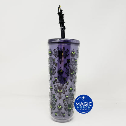 Disney Parks 2026 Starbucks Haunted Mansion Wallpaper Tumbler BUBBLE WRAPPED