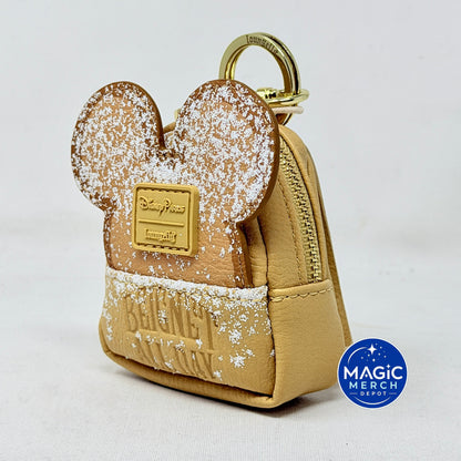 Disney Park Loungefly Mickey Ears Beignet All Day Mini Backpack Keychain Charm