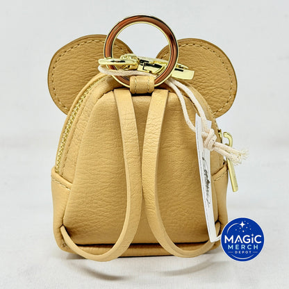 Disney Park Loungefly Mickey Ears Beignet All Day Mini Backpack Keychain Charm