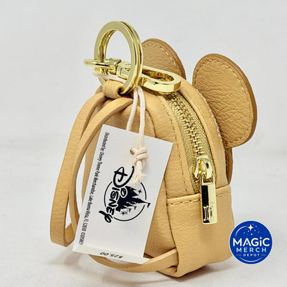 Disney Park Loungefly Mickey Ears Beignet All Day Mini Backpack Keychain Charm