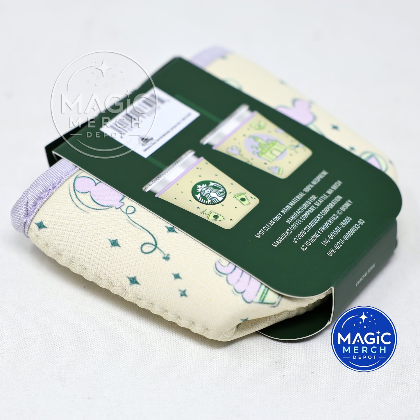 COMBO 16 oz + 24 oz 2026 Starbucks Summertime Castle Mickey Ear Cup Sleeves