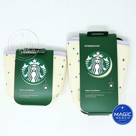COMBO 16 oz + 24 oz 2026 Starbucks Summertime Castle Mickey Ear Cup Sleeves