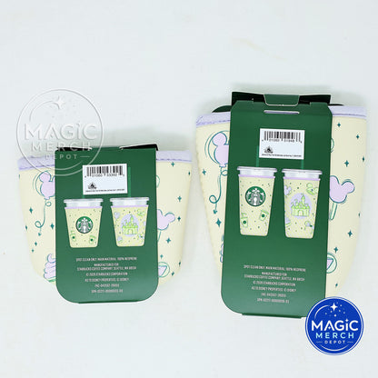 COMBO 16 oz + 24 oz 2026 Starbucks Summertime Castle Mickey Ear Cup Sleeves